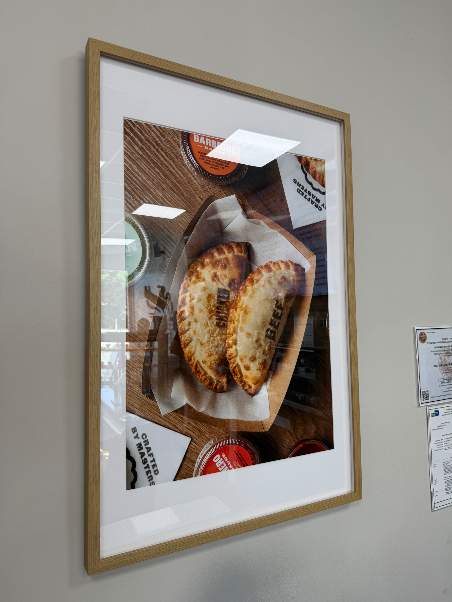 Oak framed photograph finished at the studio